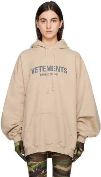 Толстовка Balenciaga Vetements Limited Edition Бежевая F