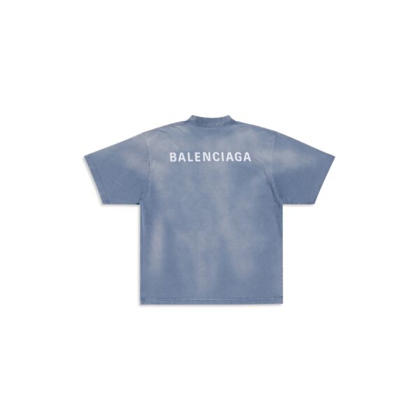 Футболка Balenciaga Back T shirt Medium Fit Синяя F