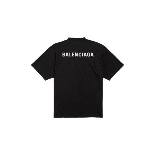 Футболка Balenciaga Back T shirt Medium Fit Черная F