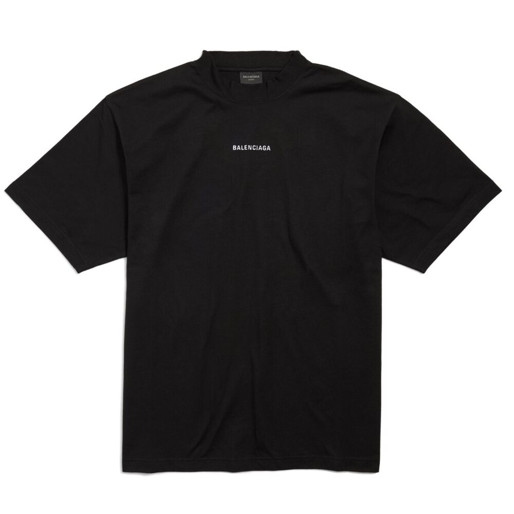 Футболка Balenciaga Back T shirt Medium Fit Черная F