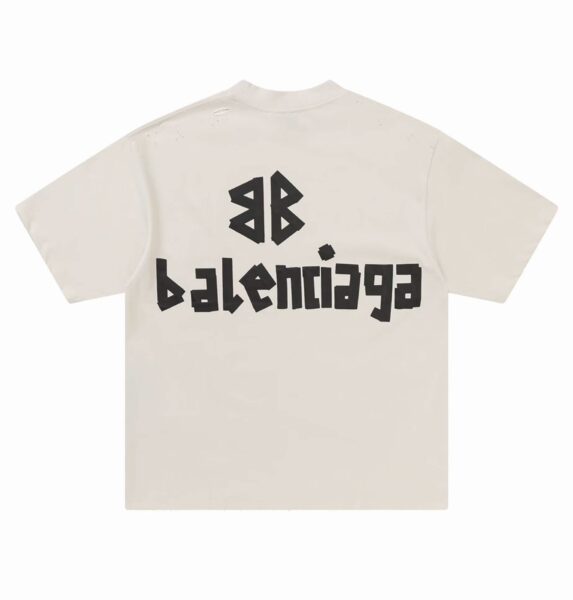 Футболка Balenciaga Tape Type Tee Белая F