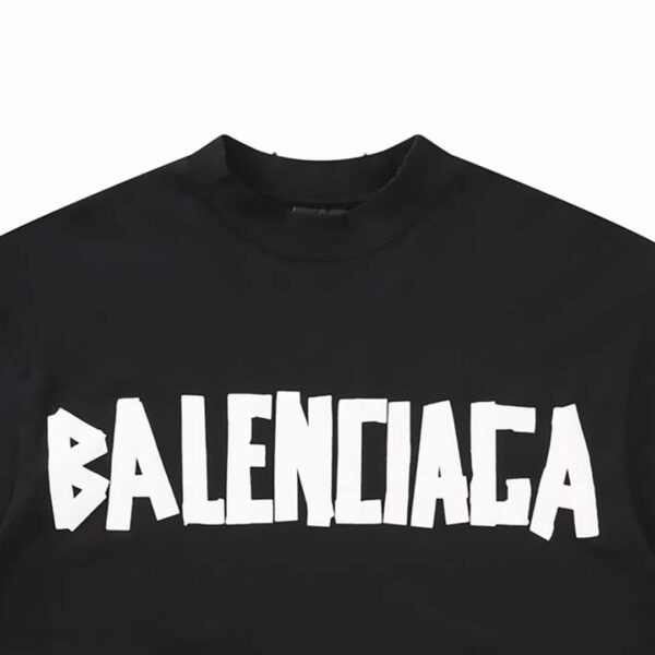 Футболка Balenciaga Tape Type Tee Черная F