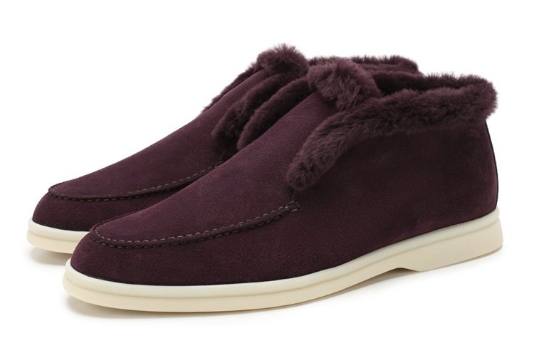 Ботинки Loro Piana Open Walk Бордовые F