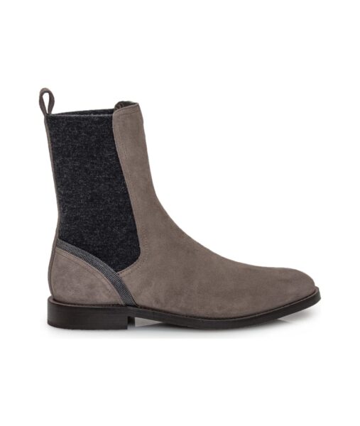 Сапоги Brunello Cucinelli Monili Chelsea Коричнево бежевые F