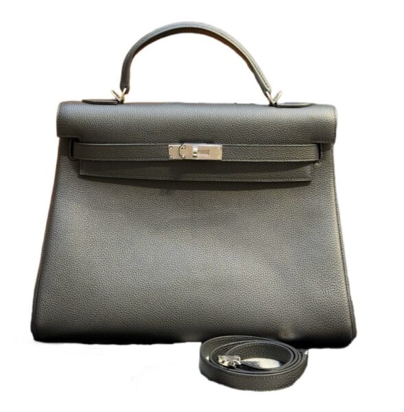 Сумка Hermes Kelly Togo Graphite Grey Темно серая N