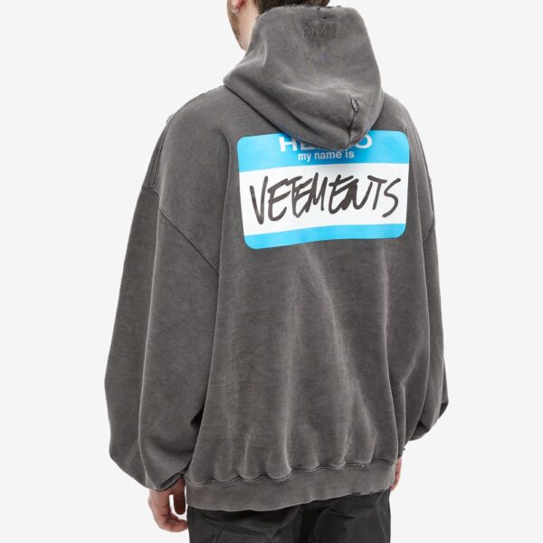 Толстовка Vetements My Name Is Zip Up Hoody Серая M