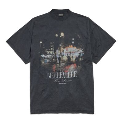 Футболка Balenciaga Belleville Oversize Черная M