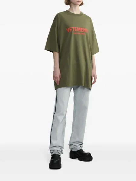 Футболка Vetements Ul Темно зеленая F