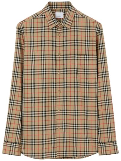 Рубашка Burberry Vintage Check Коричнево бежевая F