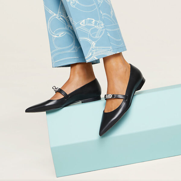 Балетки Hermes Kelly Черные F