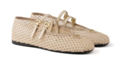 Балетки Prada Mesh Бежевые F