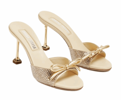 Босоножки Miu Miu Miu Miu Золотые F