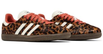 Кроссовки Adidas Samba Og Preloved Red Leopard Коричневые F