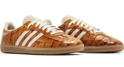 Кроссовки Adidas Samba Wales Bonner Brown Croc Коричневые F