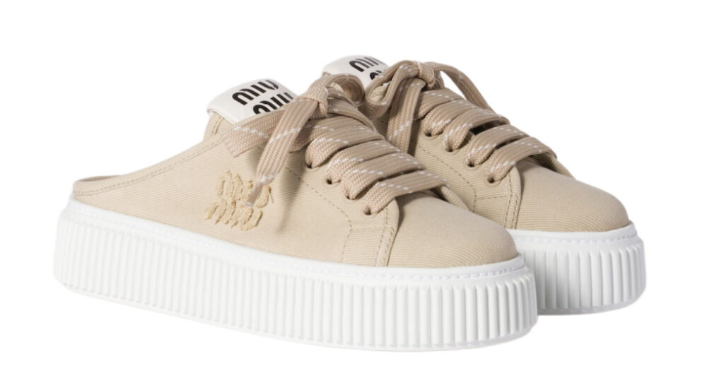 Кроссовки Miu Miu Бежевые F