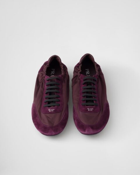 Кроссовки Prada Collapse Re nylon Бордовые F
