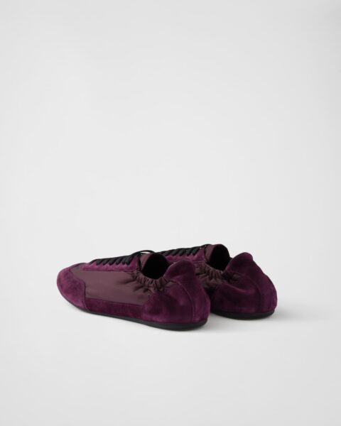 Кроссовки Prada Collapse Re nylon Бордовые F