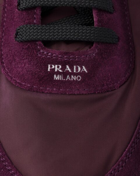 Кроссовки Prada Collapse Re nylon Бордовые F