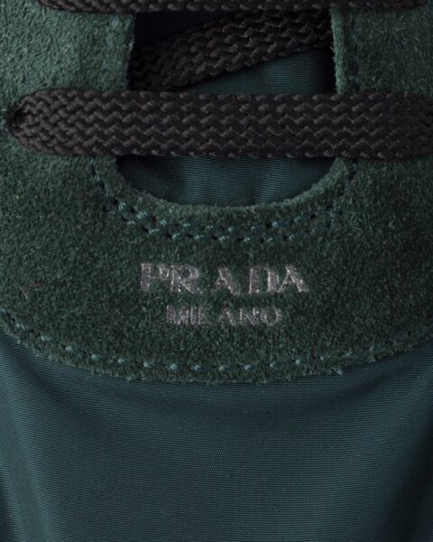 Кроссовки Prada Collapse Re nylon Темно зеленые F