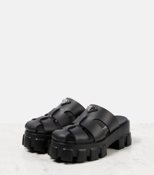 Мюли Prada Monolith Черные F