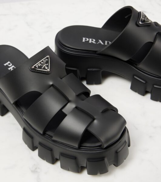 Мюли Prada Monolith Черные F