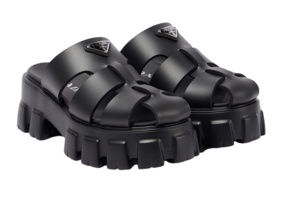 Мюли Prada Monolith Черные F