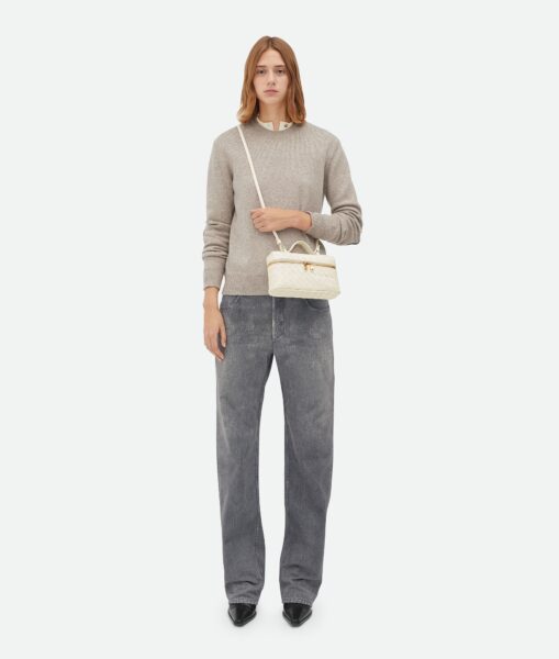 Сумка Bottega Veneta Bang Bang Intrecciato Белая N