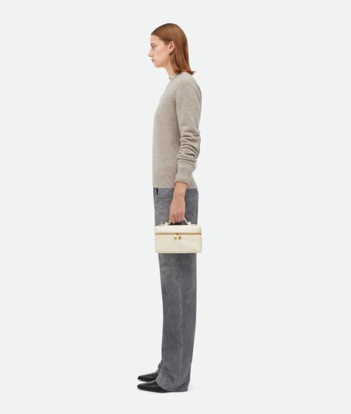 Сумка Bottega Veneta Bang Bang Intrecciato Белая N