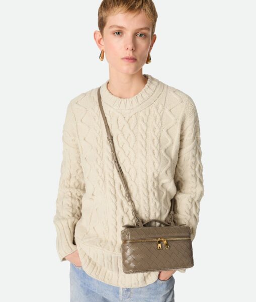 Сумка Bottega Veneta Bang Bang Intrecciato Темно зеленая N
