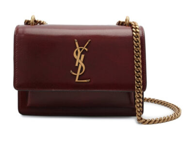 Сумка Saint Laurent Sunset Small Бордовая N