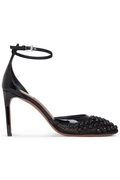 Туфли Alaia Stud Fishnet Mesh Черные F
