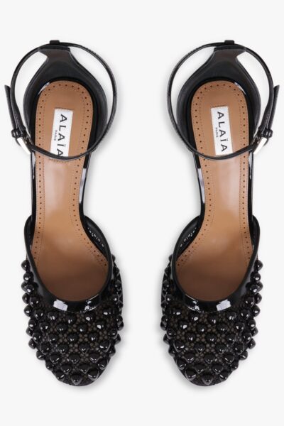 Туфли Alaia Stud Fishnet Mesh Черные F