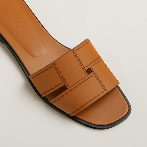 Шлепанцы Hermes Idioma Коричневые F