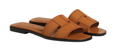 Шлепанцы Hermes Idioma Коричневые F