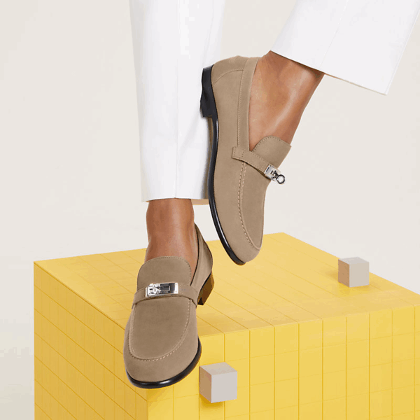 Лоферы Hermes Destin Бежевые F