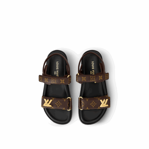 Сандали Louis Vuitton Lv Sunset Flat Comfort Коричневые F