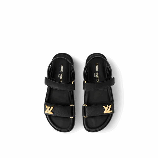 Сандали Louis Vuitton Lv Sunset Flat Comfort Черные F