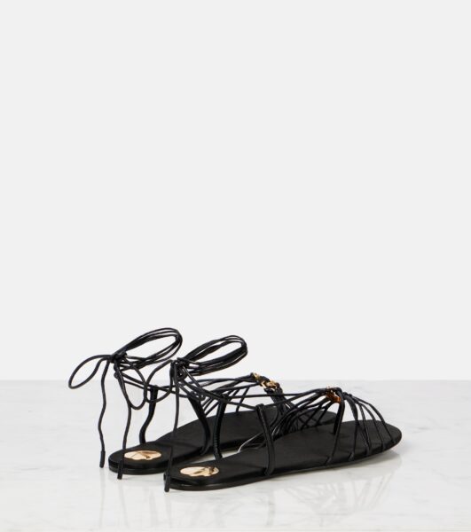 Сандали Saint Laurent Babylone Cassandre Черные F