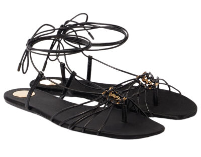 Сандали Saint Laurent Babylone Cassandre Черные F