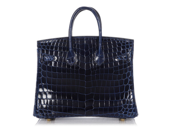 Сумка Hermes Birkin Bleu Saphir Liss Темно синяя N
