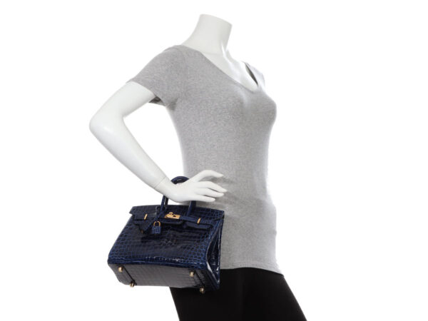 Сумка Hermes Birkin Bleu Saphir Liss Темно синяя N