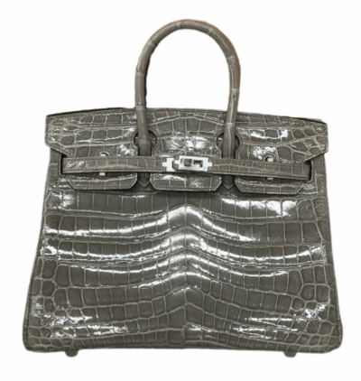 Сумка Hermes Birkin Crocodile Lisse Серая N