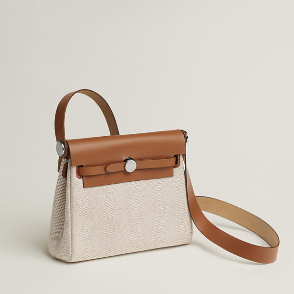 Сумка Hermes Herbag Zip Коричнево бежевая N