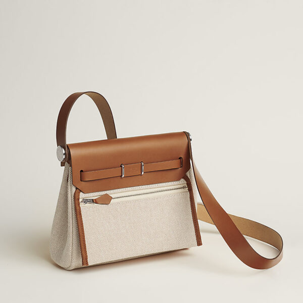 Сумка Hermes Herbag Zip Коричнево бежевая N