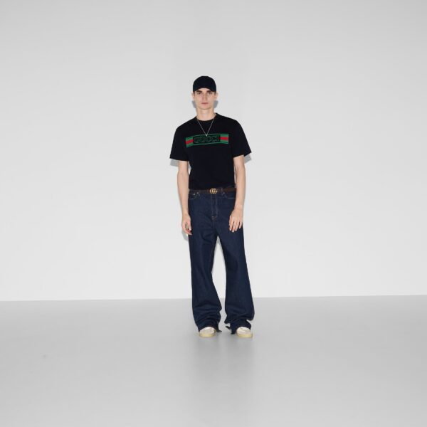 Футболка Gucci Web Темно синяя M