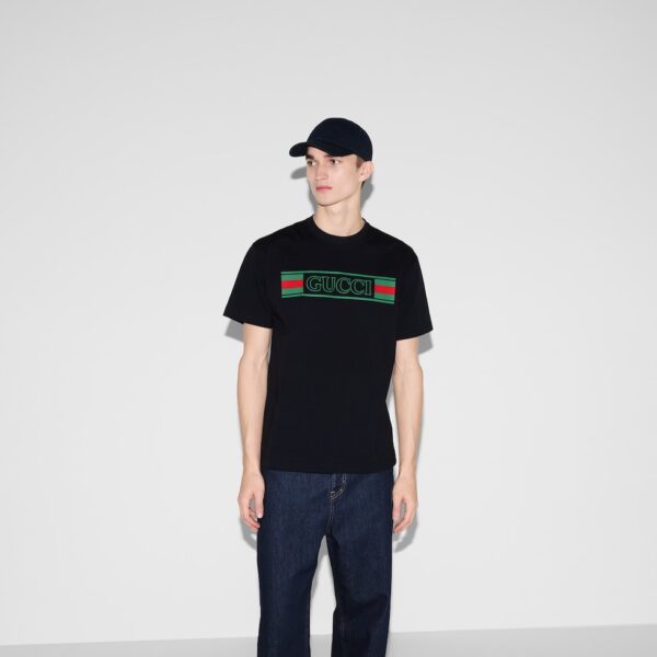 Футболка Gucci Web Темно синяя M