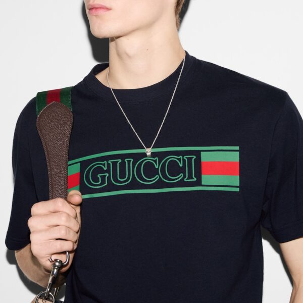 Футболка Gucci Web Темно синяя M