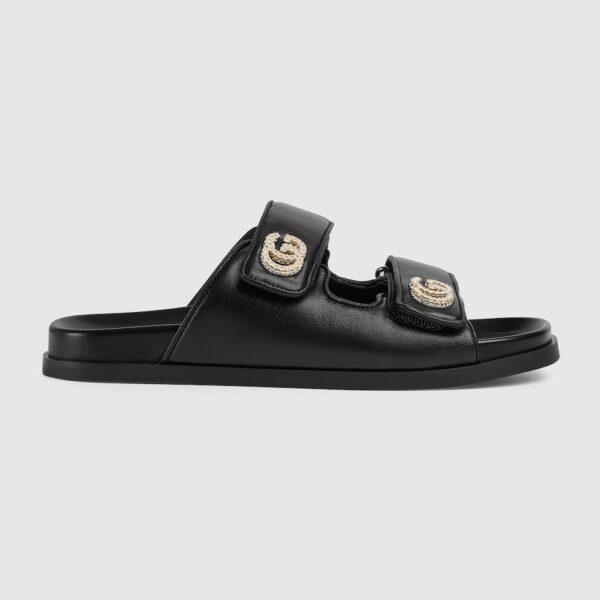 Шлепанцы Gucci Double G Черные F