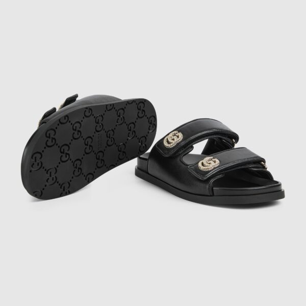 Шлепанцы Gucci Double G Черные F