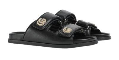 Шлепанцы Gucci Double G Черные F